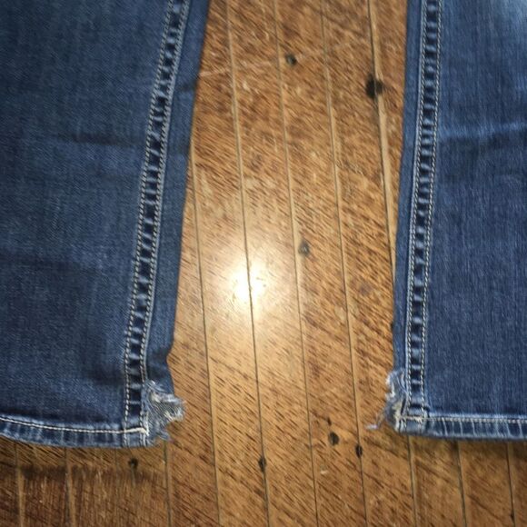 Miss Me 27 shimmery blingy patch western boot cut distressed jeans - Picture 4 of 6